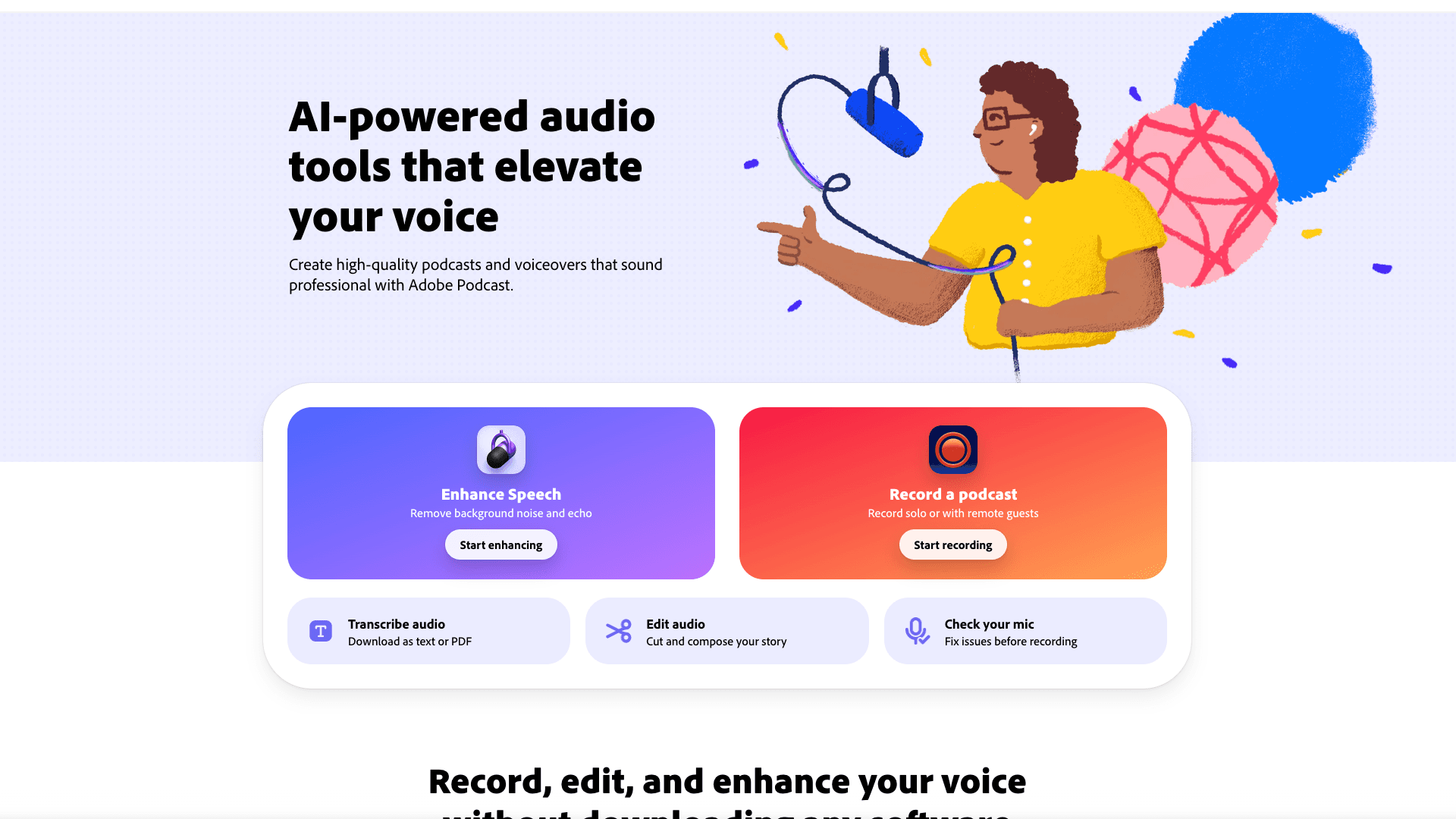 Adobe Podcast Enhance